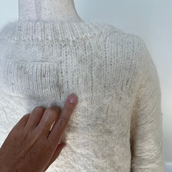 FREE PEOPLE Women's We The Free Teddy Cardi Size S In White Alyssum Combo - Picture 7 of 14